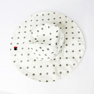 Disney Parks Authentic Original Adult OS Floppy Sun Hat Minnie Mouse Dot White